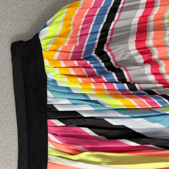 Lucky In Love Pleated Skort Small Multicolor Spectrum Colorful Tennis Pickleball - Picture 3 of 9